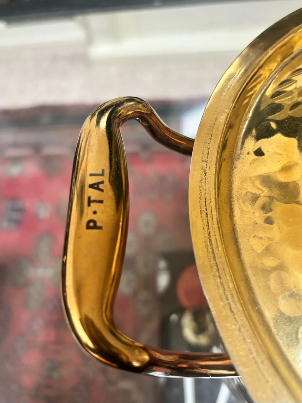 🍯NEW P•TAL Handcrafted 5-Quart Copper Stock Pot with Brass Lid